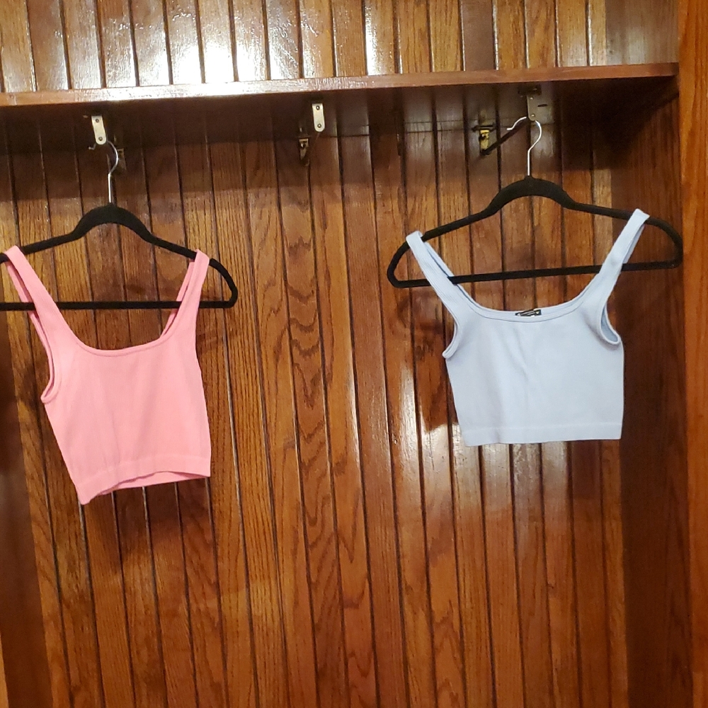 3 For $20 ZARA Stylish Pink and Blue Women's Crop Tops SMALL
